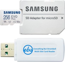 Samsung 256GB MicroSDXC EVO Plus (Evo+) Class 10 Memory Card with Adapter Works - £33.52 GBP