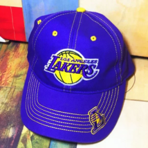 Men&#39;s Nba Basketball Los Angeles Lakers Adjustable Hat Velcro Strap Curved Bill - $19.99