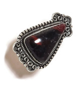 Jasper Pear Polished Gemstone 925 Silver Overlay Handmade Designer Ring ... - $217.46 MXN