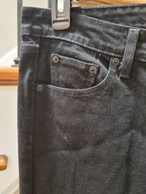 Levi&#39;s 518 Superlow Solid Black Denim Cotton Zipper Boot Cut Jeans 34×31 - £23.32 GBP