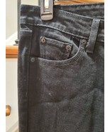 Levi&#39;s 518 Superlow Solid Black Denim Cotton Zipper Boot Cut Jeans 34×31 - £23.11 GBP
