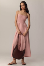CiSono Smocked Stretch Pink Pull On Jumpsuit Wide Leg High Rise Tank, Si... - $281.73 MXN