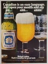 1982 Print Ad Molson Golden Ale Bottled in Canada for Great Taste - £12.37 GBP