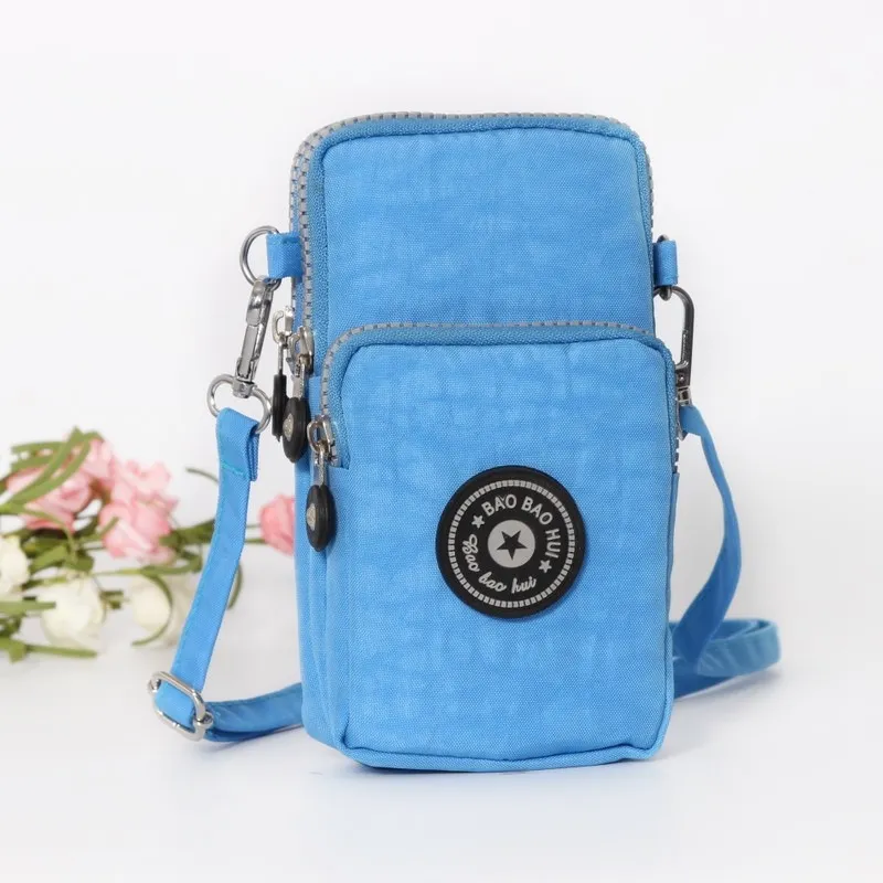 Women Shoulder Bag Girl Nylon Blue - £7.18 GBP