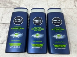 NEW! (3-PACK) Nivea For Men MAXIMUM HYDRATION Body Wash Aloe Vera 3-in-1... - $263.22 MXN