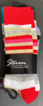 StevenLand Set of 3 Socks $29 Men&#39;s Casual Fun Striped Mixed Shoe size 7-12 - $9.90