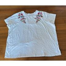 Woman Within Top 3X Floral Embroidered Shirt - $273.66 MXN