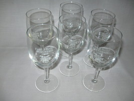 Crystal Clear Stem Wine Goblets Qty 6 Potentate Fred J Keller Osman Shri... - £13.25 GBP