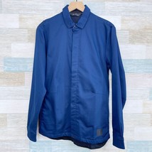 Adidas Golf AdiX Adicross Shacket Blue Stretch Chino Shirt Jacket Mens S... - $54.44