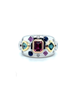 Multi Gemstone Ring, Multi Stone Ring, Cocktail Ring, Statement Ring for... - £110.12 GBP