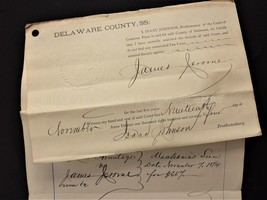 1875 antique MECHANICS LEINS delaware county pa JAMES JEROME armitage mo... - $47.03