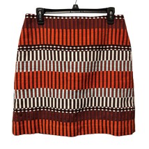 Ann Taylor Skirt Textured Lined Colorful Stripe Pencil A Line Back Zipper - $34.97