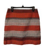 Ann Taylor Skirt Textured Lined Colorful Stripe Pencil A Line Back Zipper - $34.97
