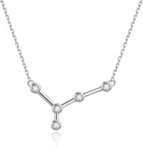 Sterling Silver Zodiac Necklace Embellished with Crystals from Austria, 12 Const - £30.54 GBP