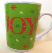 &quot;Joy&quot; Mug Green Red and White 4.5&quot; - $14.85