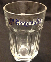 Hoegaarden Glass Beer Stein 0.5 L / 18oz, with white lettering, flawless - $12.95