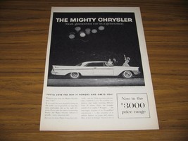1957 Print Ad The Chrysler Windsor 2-Door Hardtop Mighty - $10.94