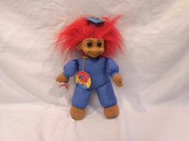Troll Doll Russ 10&quot;  Tassel Hat Cap Red Hair With Tag and Degree vintage - £9.40 GBP