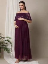 Attractive Maternity &amp; Nursing Sequin Dress / Baby feeding /Long dress - £71.30 GBP