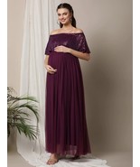 Attractive Maternity &amp; Nursing Sequin Dress / Baby feeding /Long dress - $123.40 CAD