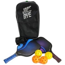 JoncAye Pickleball Paddles Set of 2 with 4 Balls and Bag (1 Lightly used) - £39.31 GBP