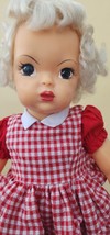 Vintage 1950s TerrI Lee Doll with Red Dress Outfit Platinum hair 16&quot; - £103.12 GBP
