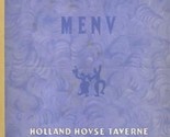 Holland House Tavern Menu Rockefeller Plaza 1940&#39;s New York City - $59.34