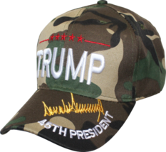 Trump 45th President Signature 3D Embroidered Hat Camouflage Camo New! - £11.82 GBP