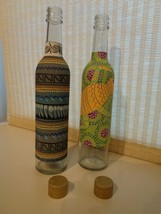 Alebrije Oaxaca Glass bottle hand painted 16.9 FL OZ 500 ml. - £24.64 GBP