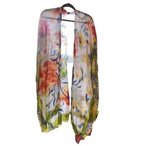 Women&#39;s One Size Floral Shrug Festival Bathing Suit Cover Cardigan Flora... - $11.88