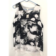 Cato NWT Junior/Misses XL Layered Black and White Tank Top - £14.17 GBP