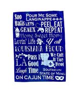 Cotton Wall Hanging Louisiana Cajun Cobalt Blue and White Kitchen Print ... - €8,67 EUR