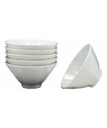 Contemporary Octagon White Jade Melamine Large 8&quot;Dia Soup Salad Bowls 42... - $1,218.43 MXN