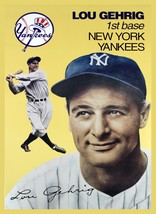 11298.Decor Poster.Room interior.Vintage wall art.Lou Gehrig Baseball Yankee - £12.78 GBP+