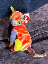 TY Colorful Patchwork Plush KALEIDOSCOPE Kitty Cat Stuffed Animal – 7 inches - £15.49 GBP