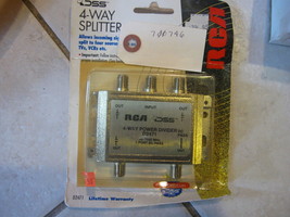 NEW RCA DSS Satellite 4-Way Power Divider Splitter 1 Port DC pass TV  # D2471 - $22.79