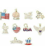 Lenox Tree of Independence 10 PC Mini Ornaments Patriotic Flag Eagle NEW No Tree - €409,20 EUR