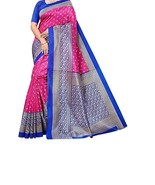 Art Silk Printed Saree Sari Ethnic Blouse Piece Women Dress Free Shipping2 - $33.51 CAD