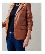 Sofia Jeans Women&#39;s Faux Leather Single Breasted Blazer S (4-6) - $41.62 CAD