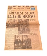 Greatest Stock Rally in History Los Angeles Times Extra Nov 27, 1963 - £15.34 GBP