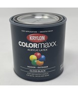 Krylon K05605007 Colormaxx Acrylic Latex Paint, Gloss, Black 1/2 Pint 8 oz. - £6.53 GBP