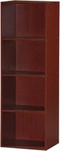 4 Shelf Mahogany Bookcase From Hodedah Import. - £41.66 GBP