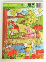 Vintage 1986 Golden Books Frame Tray Puzzle Busy As A Bee Western Publishing - $14.99
