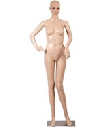 Female Full Body Realistic Mannequin Display Head Turns Dress Form w/Base - £123.98 GBP