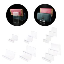 Clear Acrylic Wallet Display Stand Holder Leather Handbag Purse Jewelry Sta - £14.95 GBP