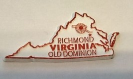 Virginia die cut rubber fridge magnet red white Richmond old dominion - £6.71 GBP