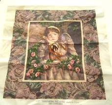 Vintage Crewel Embroidery Finished The Littest Angel Unframed 16 X 14 - £35.17 GBP