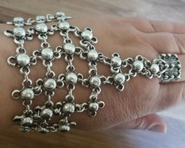 Armenian Ring Bracelet, Bracelet Hand Chain, Hand Harness, Slave Bracelet - $49.00