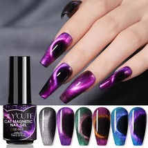 US STOCK LILYCUTE Reflective Glitter Cat Magnetic Gel Nail Polish Soak o... - $7.99