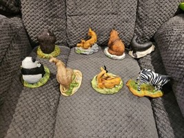 Lot Of 8 Franklin Mint Animals Mother &amp; Baby Porcelain Figurine 1989 Rare - £155.80 GBP